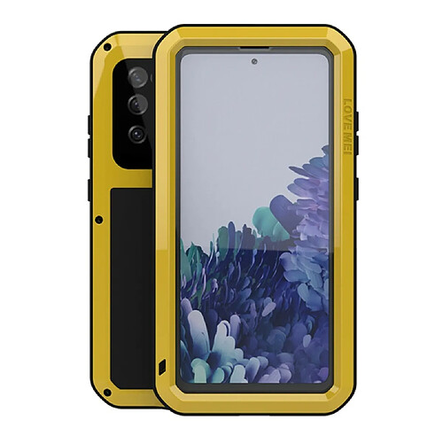 Coque en cadre métallique antichoc antichoc antipoussière jaune pour votre Samsung Galaxy S20 FE/S20 FE 5G