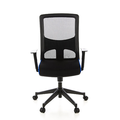 Siège de bureau / Fauteuil de direction LAVITA, tissu maille noir / bleu hjh OFFICE