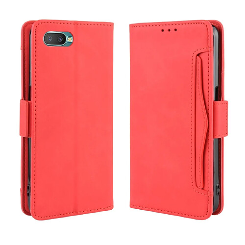 Wewoo Housse Coque Pour Oppo Reno Une en cuir avec un style portefeuille skin et fente carte séparée Rouge