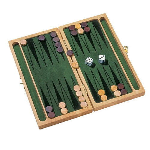 Goki Backgammon pliable - jeux en bois