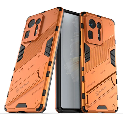 Coque en TPU anti-choc avec béquille orange pour votre Xiaomi Mix 4