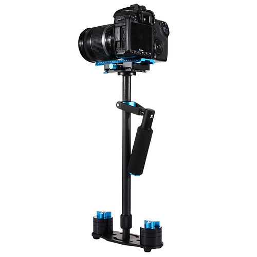 Wewoo Stabilisateur bleu pour DSLR et DV Digital Video & Cameras, gamme de charge: 0.5-3kg tenu dans la main de fibre de carbone de S60T 38.5-61cm