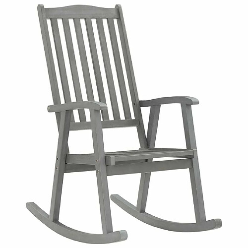 Maison Chic Chaise/Fateuill à bascule, Rocking chair gris bois d'acacia massif -GKD22006