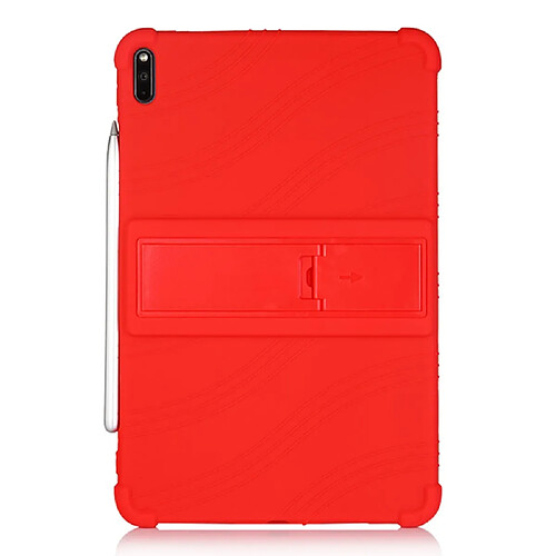 Coque en silicone Souple avec béquille rouge pour votre Huawei MatePad Pro 10.8 (2019)