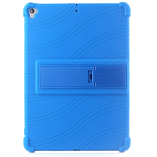 Coque en silicone anti-rayures, découpes précises avec béquille bleu foncé pour votre iPad 10.2 (2021)