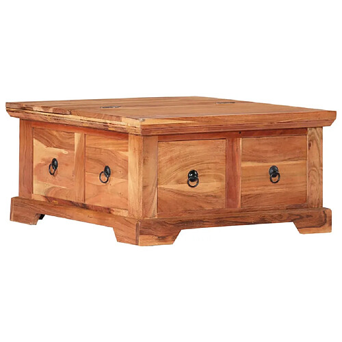 vidaXL Table basse 66x70x35 cm Bois solide d'acacia