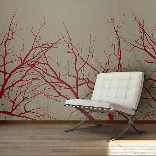 Paris Prix Papier Peint Red Hot Branches 193 x 250 cm