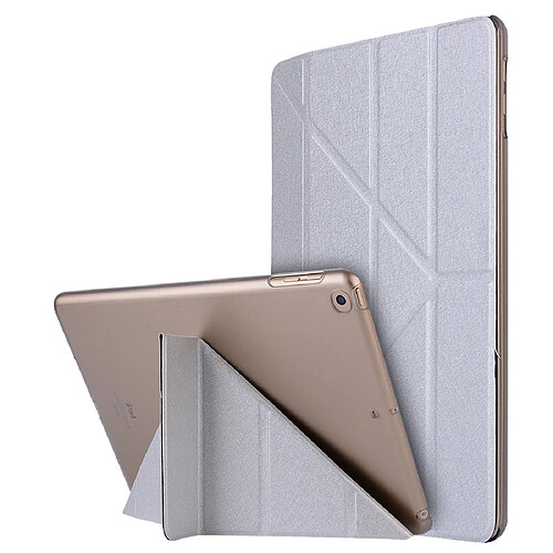 Wewoo Housse Étui Coque Etui à rabat en cuir avec texture de déformation horizontale pour iPad 10,2 pouces Argent