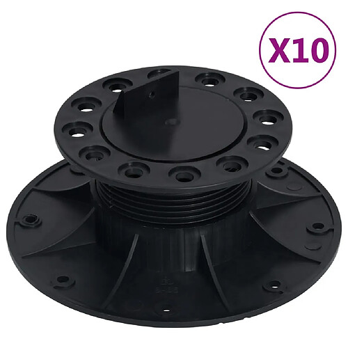 vidaXL Pieds de terrasse réglables 10 pcs 60-88 mm