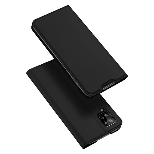 Dux Ducis Etui en PU série skin pro avec support et porte-cartes noir pour votre Samsung Galaxy A12 5G