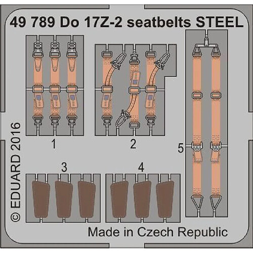 Do 17Z-2 seatbelts STEEL for ICM - 1:48e - Eduard Accessories