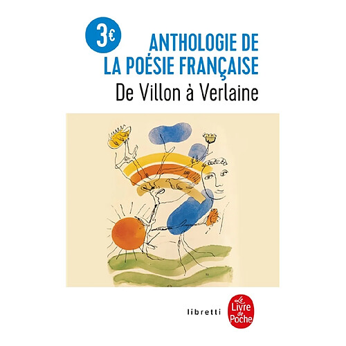 Anthologie de la poésie française : de Villon à Verlaine · Occasion