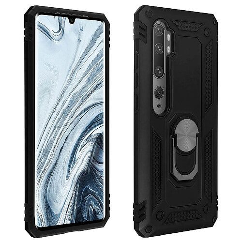 Avizar Coque Xiaomi Mi Note 10 / 10 Pro bi-matières Bague Support Vidéo