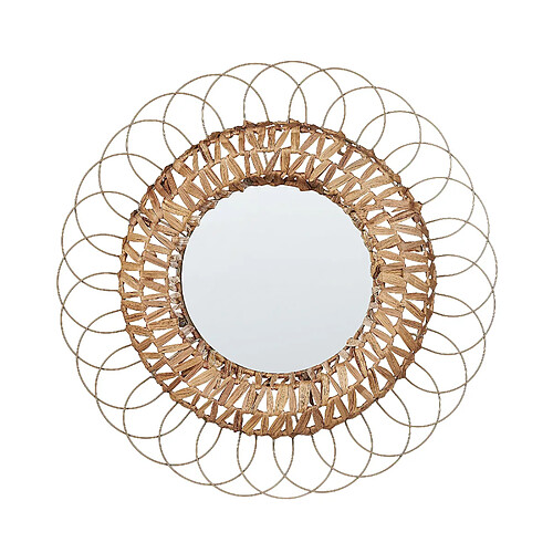 Beliani Miroir PAMOL 67 cm Naturel