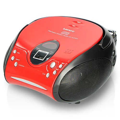 Lenco Radio portable avec lecteur CD SCD-24 Red/Black Rouge-Noir