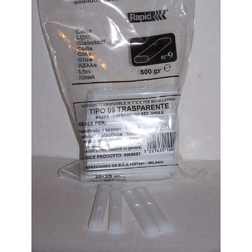 Rapid bâtons de colle universelle transparente basse ovale 9 x 94 mm, 500 g, 59006007