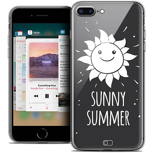 Caseink Coque Housse Etui Apple iPhone 8 Plus (5.5 ) [Crystal Gel HD Collection Summer Design Sunny Summer - Souple - Ultra Fin - Imprimé en France]