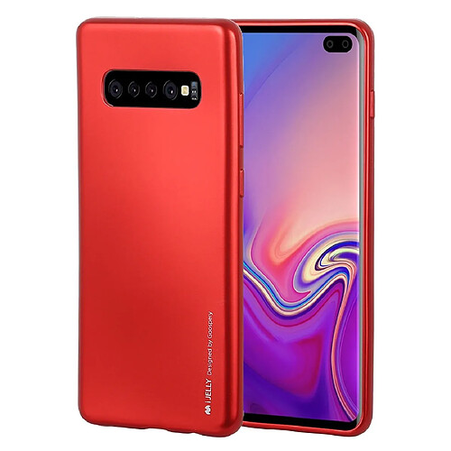 Wewoo Coque Souple Housse en TPU METAL pour Galaxy S10 + rouge