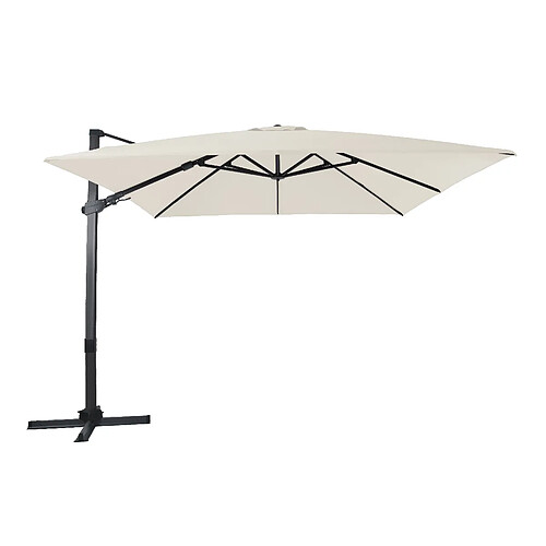 AXI Apollo Premium Parasol Déporté Gris/Beige - Parasol Déporté Rectangulaire 300x300cm - Parasol Pied Déporté, structure aluminium - Rotation 360 - Parasol Déporté Inclinable - Résistant aux UV