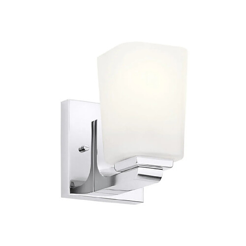 Elstead Lighting Applique murale Salle de bains Kichler Verre Opale,Acier,Zinc Chrome poli