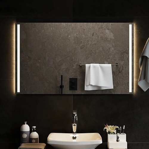 Maison Chic Miroir à LED,Miroir Lumineux LED pour salle de bain,Miroir decoration 100x60 cm -MN50858