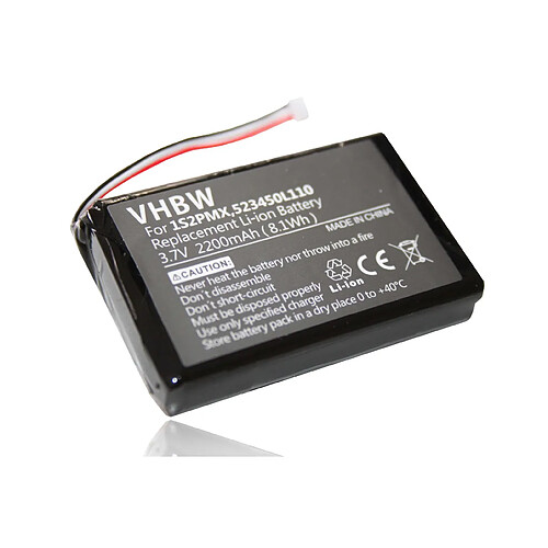 Vhbw Batterie LI-ION 2200mAh compatible pour BLAUPUNKT Travelpilot 500, Travelpilot 700 remplace 523450L110, 1S2PMX