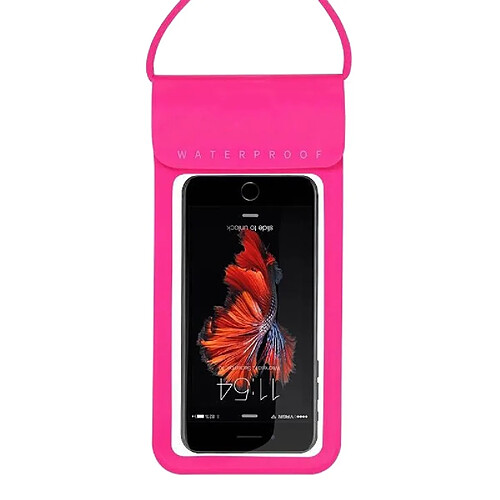 Wewoo Housse Coque Sac étanche pour téléphone portable à écran tactile de 6 à 7 pouces rose rouge