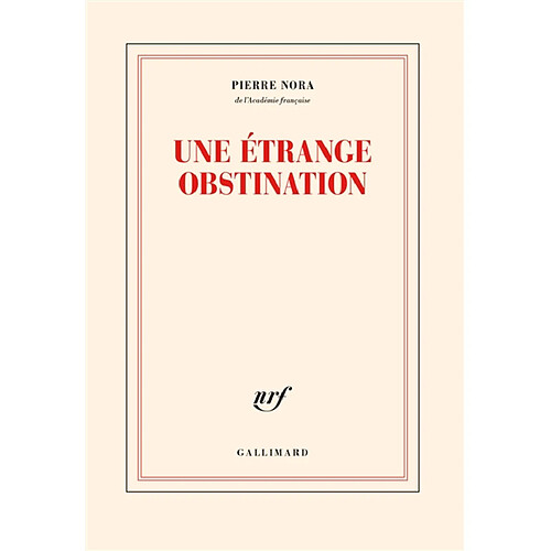 Une étrange obstination · Occasion