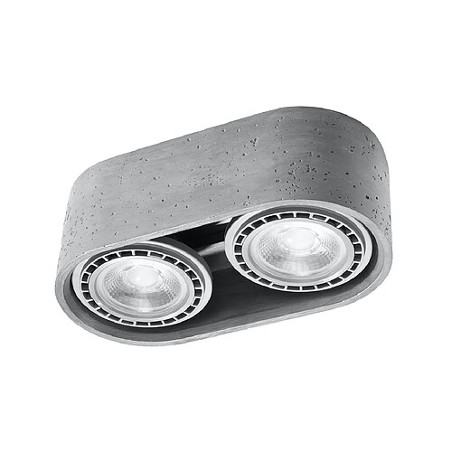 Sollux BASIC - Downlight Double Oval Grey