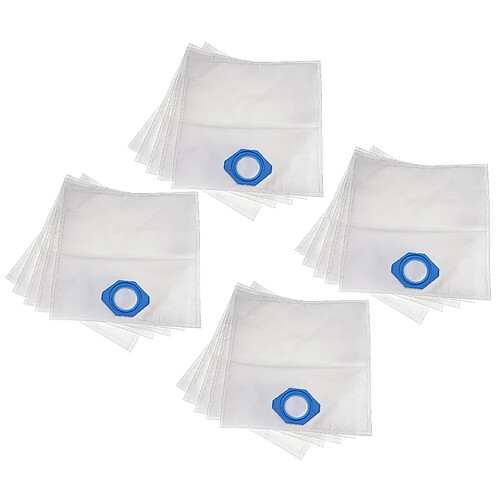 vhbw 20x Sacs compatible avec Nilfisk GS84, GS90, GS90C, GS81 aspirateur - microfibres non tissées, 39cm x 40cm blanc