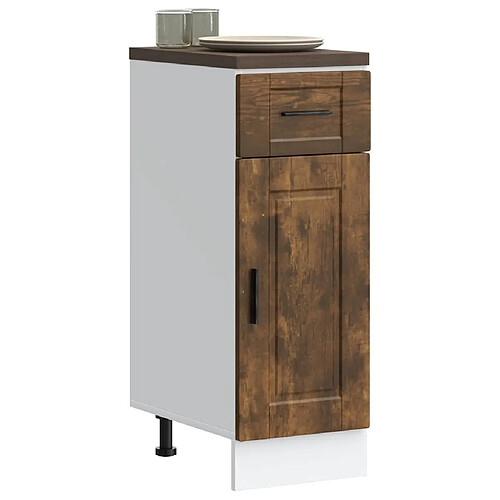 vidaXL Armoire de cuisine Porto chêne fumé bois d'ingénierie