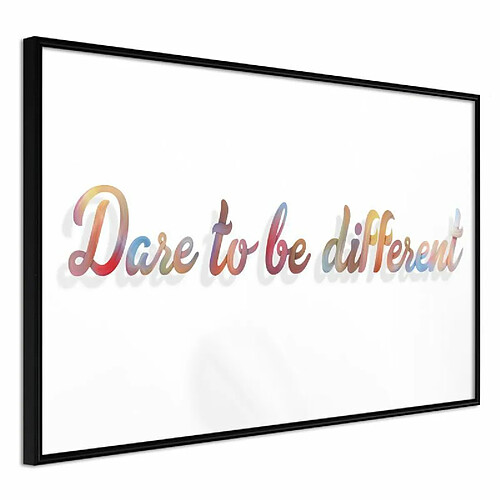 Paris Prix Affiche Murale Encadrée Dare to Be Yourself 60 x 40 cm Noir