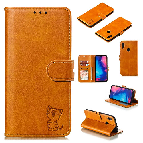 Wewoo Coque Fashion Etui de protection en cuir pour Redmi Note 7 Jaune