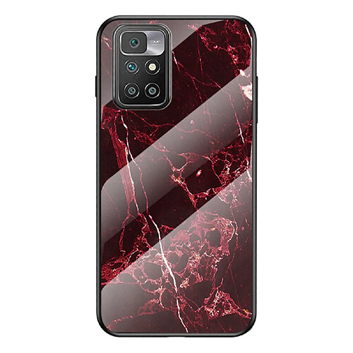 Coque en TPU antichoc, anti-rayures, motif marbre rouge sang pour votre Xiaomi Redmi 10/10 Prime