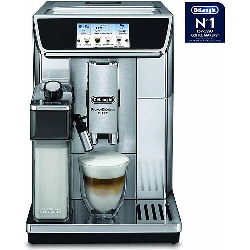 DeLonghi Machine à expresso de 2L avec écran tactile et connectée 1450W noir argent