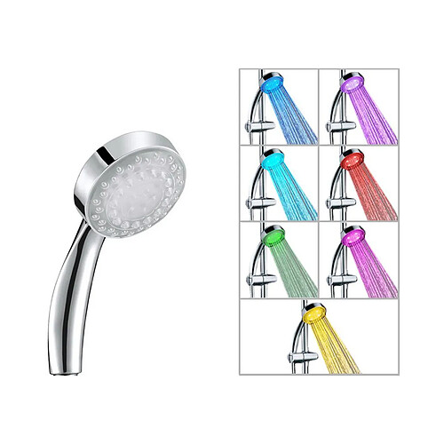 Beliani Pommeau de douche RAINBOW Avec des lumières LEDs Argenté