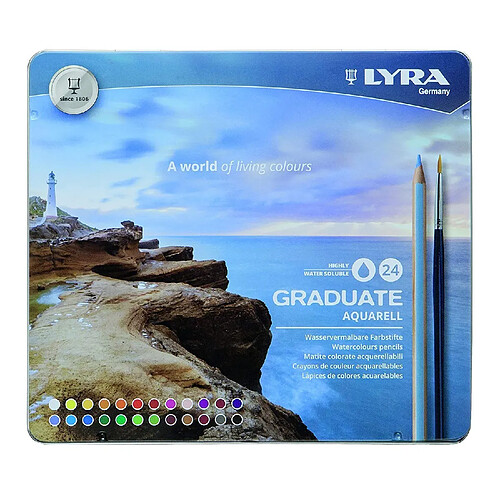 LYRA 2881240 Crayons Aquarelle, Multicolore, 21 x 1.4 x 18 cm