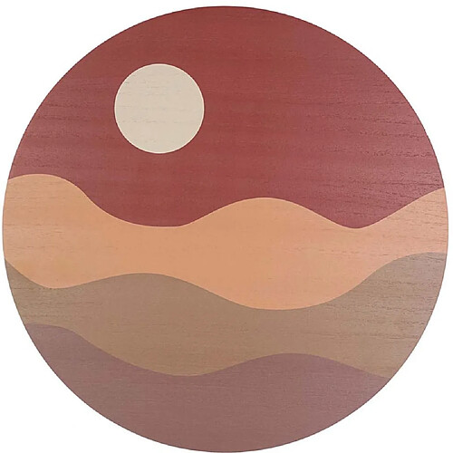 Pt' Décoration murale Wall art Sunset 40 cm brun argile.