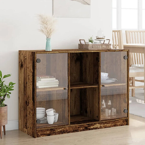 vidaXL Buffet vieux bois 102x37x75,5 cm bois d'ingénierie