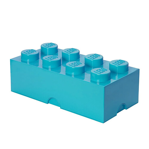 Brique de rangement LEGO 8 plots, Boîte de rangement empilable, 12 l, turquoise