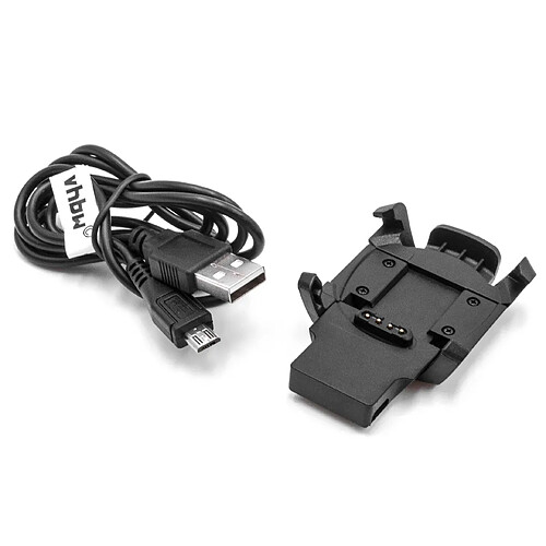 vhbw Câble de charge 100cm Station de charge pour Garmin Descent MK1 smartwatch noir Câble de données