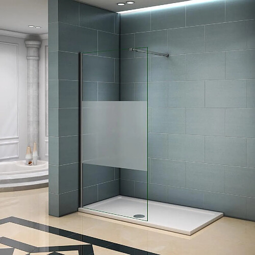 Paroi de douche 100x200cm en verre sécurité 8mm