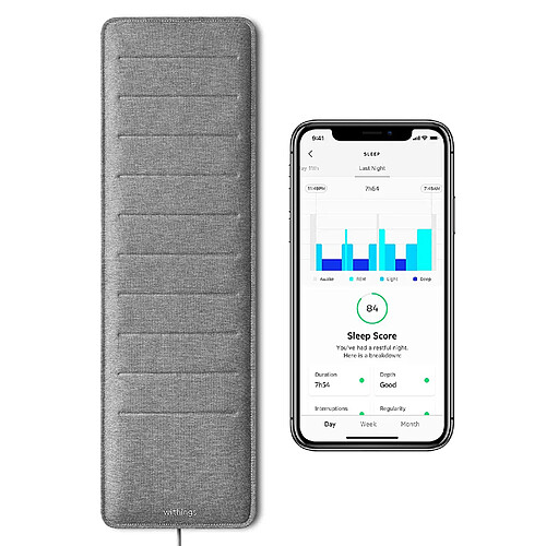 Capteur de Sommeil Connecté Health Mate Compact Sleep Analyzer Withings - Gris