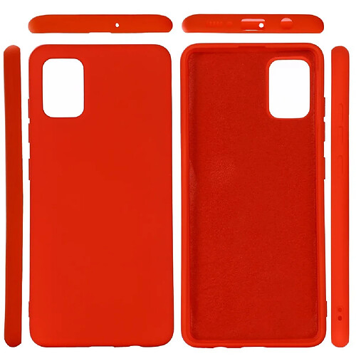 Coque en silicone matière liquide rouge pour votre Samsung Galaxy A31