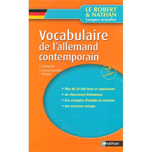 Vocabulaire de l'allemand contemporain · Occasion