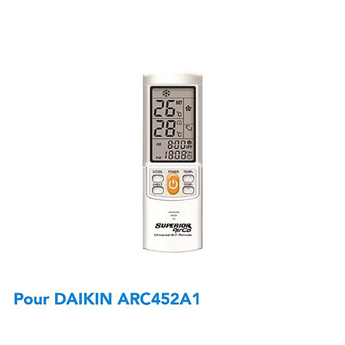 Superior Télécommande de remplacement climatisation pour DAIKIN ARC452A1