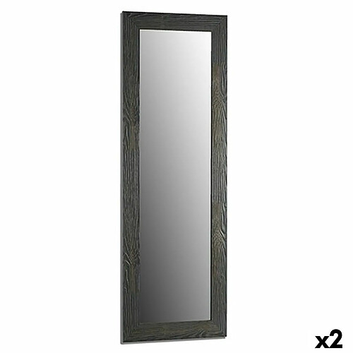 Gift Decor Miroir mural Gris Bois verre 46 x 136 x 2 cm (2 Unités)