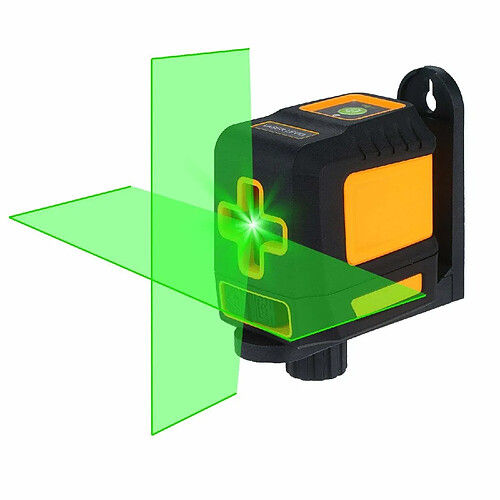 Justgreenbox Niveau laser Lignes transversales horizontales et verticales professionnelles Niveleur automatique Lignes de nivellement automatiques Spirit, Vert