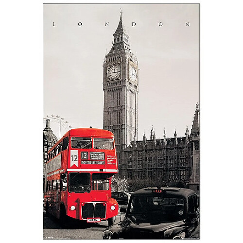 ArtPlaza London Westminster Panneau Décoratifs Bois, Multicolore, 60 x 1,8 x 90 cm