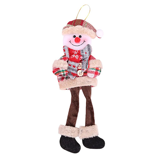 bonhomme de neige décoration de vacances de Noël jambe longue poupée en peluche